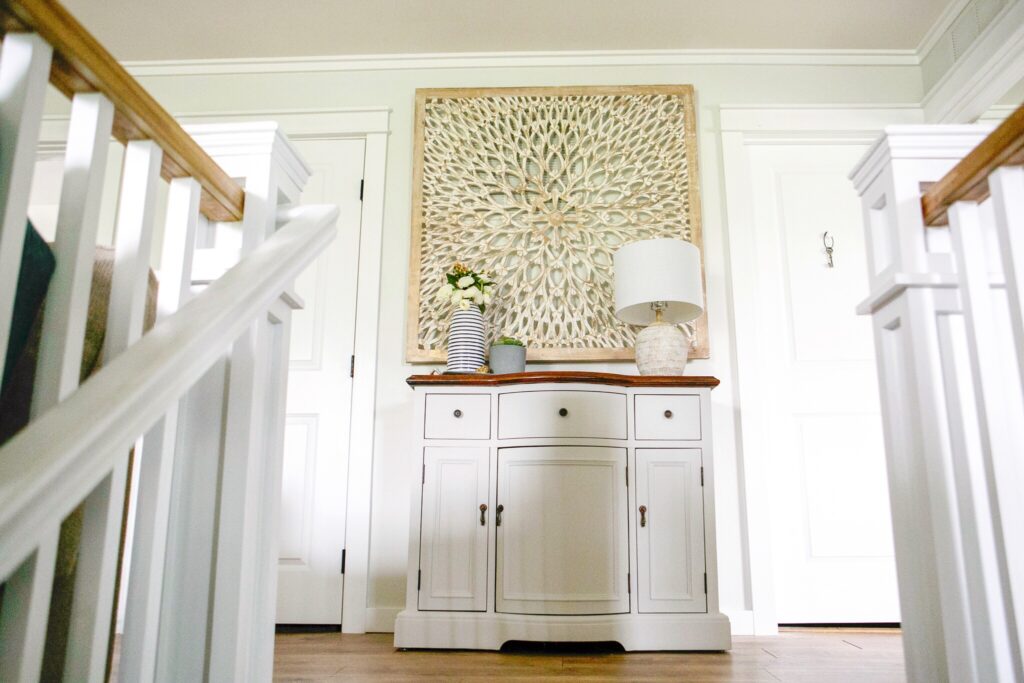 Stenciled Stair Trend Creates the Perfect Entryway Decor - Stencil Stories